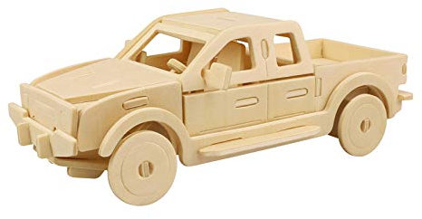 Georgie Porgy 3D Holzpuzzle Kleintransporter Modell Holzhandwerk Baukasten Kinder Spielzeug (JP272 Kleintransporter 34 Stück)