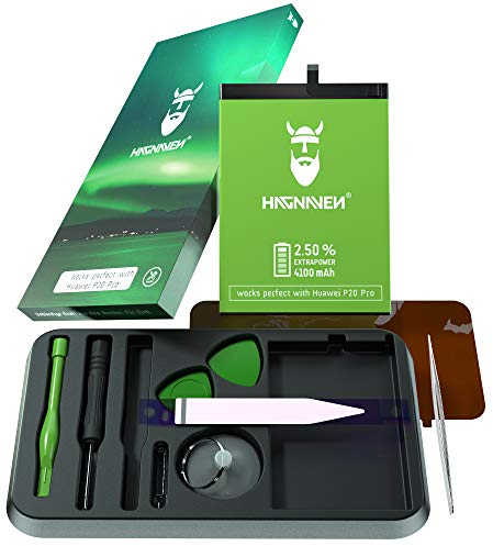 Hagnaven® Li-Polymer Akku für Huawei P20 Pro | mit Werkzeugset & Klebestreifen | 4100 mAh | HÖHERE KAPAZITÄT | LEISTUNGSSTARKER Ersatzakku | hochwertige QUALITÄTSZELLEN | Beste AKKULAUFZEIT | OVP