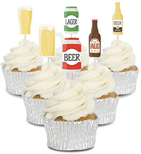 Beer Cupcake Toppers - 12pk - Decoration Picks