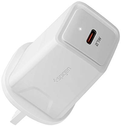 iPhone USB C Plug Charger, Spigen PD 27W Compatible with iPhone 14 13 12 Pro Max Plus Mini SE 3 2022 2020 11 X XS XR 8 Plus iPad Air Pro Type C Plug Wall Adapter