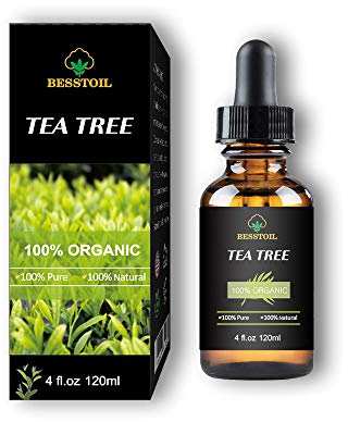 Aceite esencial de árbol de té 100% orgánico puro y sin diluir, uñas faciales, cabello y difusor, tratamiento para el acné (120ml)