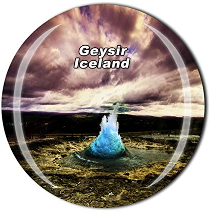 Kühlschrankmagnet, Motiv: Großer Geysir Reykjavik Island, Reise-Souvenir, Geschenk, Heim-Küchendekoration, Magnetaufkleber, Kristall-Kühlschrank-Magnet-Kollektion
