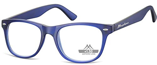 Lesebrille MR67 aus Kunststoff von MONTANA in Blau + 2,00 dpt