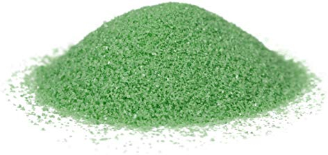 HEKU Hochwertiger grüner Dekosand (ca. 750g) I Feine Körnung (0,1-0,5mm) I Wiederverschließbare Dose I Vielseitig für Deko und Bastelarbeiten, Grün