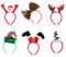 FRCOLOR 6 Pack Weihnachts Haarreifen Rentiergeweih Paillettenbogen Santa Kopfbedeckung Haarbügel für Weihnachtsferien Partys Fotos Stand