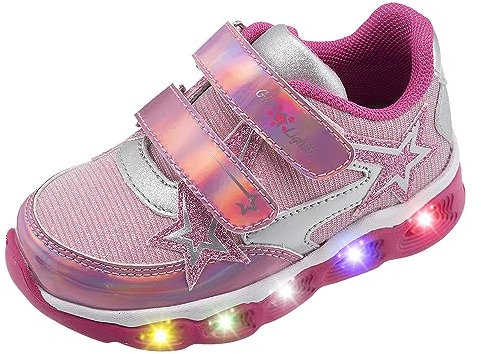 Chicco, Scarpe con Luci, Sneaker Bambina, con Comoda Chiusura con Doppio Strappo, Comode, Flessibili e Traspiranti, Ideali per Primavera, Autunno e Inverno, Scarpe Bambina, Designed in Italy