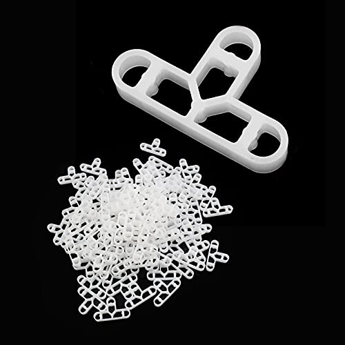 Abstandshalter für Pflastersteine, T-Form, Kunststoff, hohle Fliesen-Abstandshalter für Heimwerker, Pflastersteine, Fliesen, Wände, Gärten, Platten, abnehmbare Fliesen-Abstandshalter, weiße