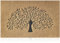 AOAOPQ Arbre de Vie Tapis de Bienvenue pour intérieur et extérieur imperméable, antidérapant Facile à Nettoyer pour entrée, Couloir, Cuisine ou Porte d'entrée Motif Sapin Marron 45 x 70 cm