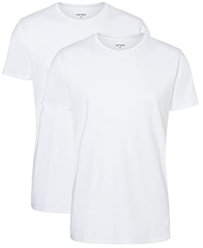 Camano T-Shirt Herren 2er Pack Baumwolle Weiß 2XL | Reguläre Passform mit Rundhalsausschnitt, Vielseitig und unkompliziert kombinierbar, Im praktischen 2er-Pack, Unterhemd