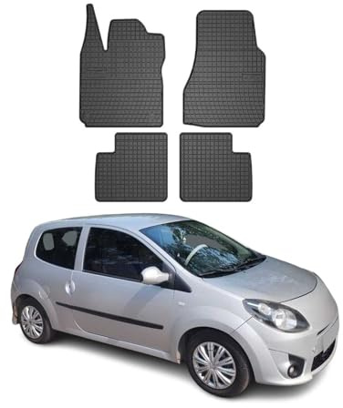 OMAC Fußmatten für Renault Twingo 2007-2014 Gummi 4tlg Schwarz | Automatten, Gummimatten, Allwetter, Antirutsch, fahrzeugspezifisches Produkt, wasserdicht