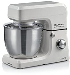 Ariete Gourmet Professional 7L 1598/00, Impastatrice Planetaria, 1200 W, Capacità 7 L, 3 Accessori, 6 Velocità, Funzione Pulse, Coperchio Paraschizzi, Bianco