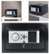 YUENFONG Tresor MöBeltresor Safe Elektronik Stahlsafe mit Doppelbartschloss Bodentresor Wandtresor inkl. 2 Schlüssel und Dehnschrauben,für Büro, Familie, Bibliothek, Schwarz(Typ M,35x25x25cm)