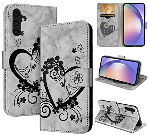 CASAFUNY Handyhülle für Samsung Galaxy A54 Hülle Tasche PU Leder Flip Case Brieftasche Kartenfach Klapphülle Handytasche Case Schutzhülle für Samsung Galaxy A54 5G, Schwarz