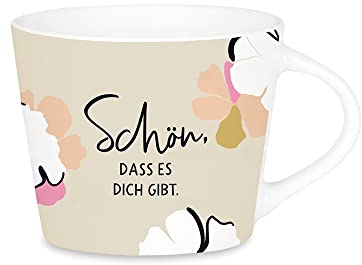 Grafik-Werkstatt Werkstatt Espresso-Tasse mit 100% Echtgold | Porzellan Tasse | 50 ml | Schön, dass es dich gibt