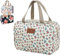 Borsa da toilette da viaggio,Borsa da toilette per donna,Borse per Cosmetici con zi, Impermeabile per, Beauty Case (Piccoli fiori beige)