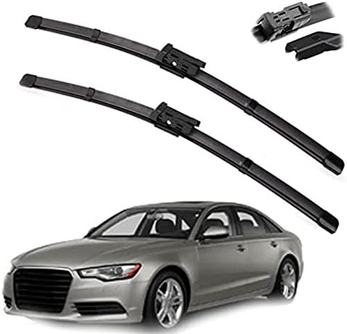 2-teiliges Auto-Frontscheibenwischerblatt-Set, für Audi A6 C7 C8 2011 2012 2013 2014 2015 2016 2017 2018 2019 2020 2021 26+21 Scheibenwischerblätter