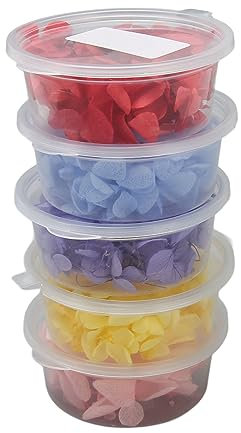 5PCS Fiori Essiccati Pressati Accessori Fai da Te Petali di Ortensia per la Creazione di Gioielli e Artigianato di Rosso Blu Viola Giallo Rosa