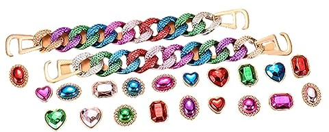 ARFUKA Punk Style and Chains Design Shoe Charms with Buttons for Sandals Slippers DIY