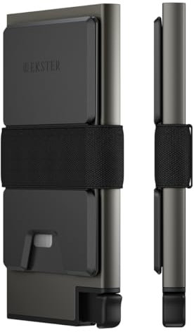 Ekster Aluminum Wallet | RFID Schutz Metall Geldbörse für Herren mit Push Button | Quick-Access Slim Wallet | Minimalistische Geldbörse für Herren | Platz für bis zu 12 Karten | Herren Kartentui