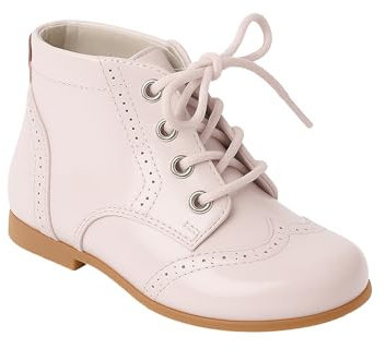 SIRRI Botines unisex de charol Quinn para niños con suela antideslizante y cordones - Disponible en 6 colores múltiples