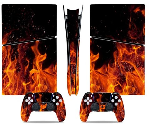 Peau Distance Console Pour PS5 Slim Skin Disc Edition & Pour PS5 Slim Skin Digital Edition Console Et Contrôleur Vinyl Cover Skins Wraps Scratch Resistant Compatible 84529 Cadeau D'enveloppements Skin