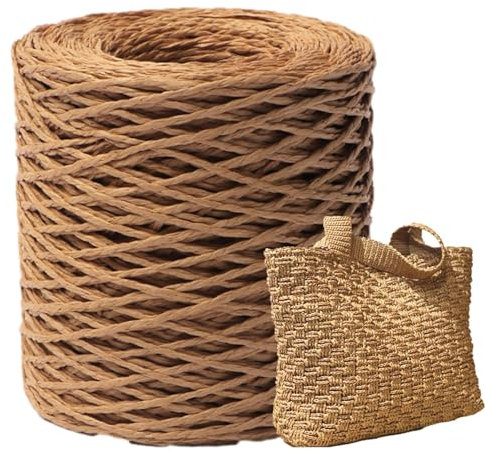 Bastschnur Bastband, 150m Natürliches Bastgarn, Yards Bastgarn Zum Häkeln, Bast Zum Basteln, Bastpapierband, Matte Textur, Herstellung Von Strandtaschen, Geschenkver Packungs Dekorationen