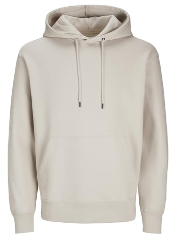 JACK & JONES Men's Jjestar Basic Sweat Hood Noos Sweatshirt, Moonbeam, L