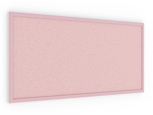 ALLboards Pinnwand mit Pink Holz Rahmen 80x40cm Korktafel Korkwand Pinnwand Kork