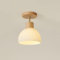 Mini Deckenlampe, Holz Und Glas Deckenleuchte, E27 Durchgang Lampen, Bauernhaus Deckenlampe Flur Für Home, Balkon, Zimmer, Eingang, Garderobe