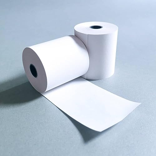 Gebongt24 Thermorollen 57 mm x 40 m x 12 mm mit 48 g/m² – hochwertige Bonrollen aus BPA-freiem Thermopapier – 50 Kassenrollen mit ⌀ 50 mm – für EC-Cash & Kassenbondrucker