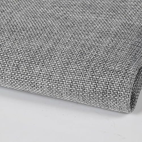 Tissu Acoustique,Toile pour Enceinte Tissu de grille de haut-parleur en lin, tissu de protection en maille anti-poussière, tissu stéréo de remplacement for armoire multimédia, boîtes KTV(Gray)