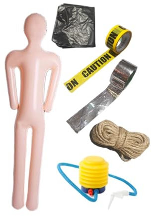 perfk Aufblasbare Schaufensterpuppe, Halloween-Kostüm-Requisite, aufblasbares Leichenspielzeug aus PVC, Halloween-Leichen-Requisiten für den Einzelhandel, mit Pumpe