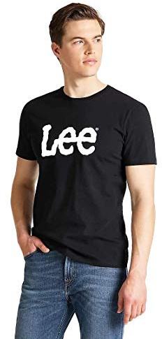 Lee - T Shirt Herren - Regular Fit - Wobbly Logo Tee - Navy Drop