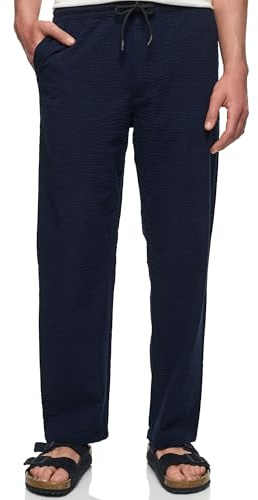 KRONSTADT Herren KSArlin Sommer-Hose Chinohose aus Seersucker mit Tunnelzug | Leichte Seersuckerhose mit luftiger Struktur und angenehmer Passform, Herrenhose, Chinohose, Stoffhose, Sommerhose für Männer