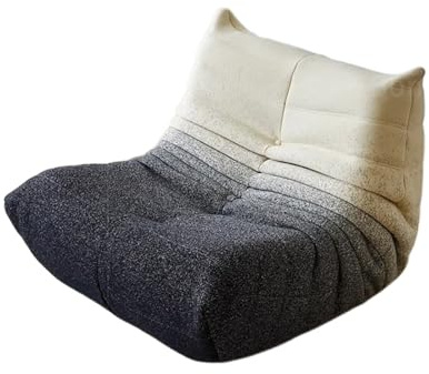 Vepnby Bodensofa, Boneless Couch, Mini Sofa mit Hochwertigem All-in-One-Schwamm, Ideal Zum Liegen und Schlafen, Ideal für Wohnzimmer, Schlafzimmer oder Balkon(Black,Leather)