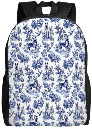 Bluean Shepherd Dog Rucksack 16 Zoll | Lässiger Tagesrucksack, leichter Reiserucksack mit Laptopfach, vielseitiger Rucksack für Pendler, Wanderer und den täglichen Gebrauch