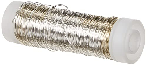 Rayher Filo Argentato C.Anima in Rame, 0,30 Mm Ø, Rotolo 50 M, 2402600