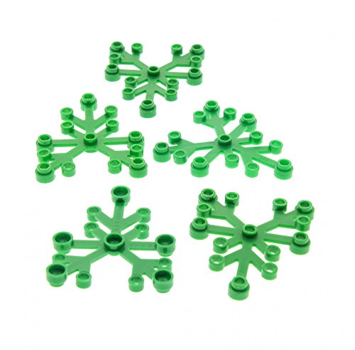 LEGO System 5 Blätter Pflanze hellgrün mit 6x5 Noppen Blatt Blätter Laub Busch Strauch Leaves 2417