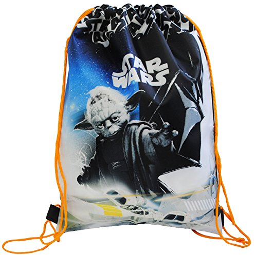alles-meine.de GmbH Sportbeutel - Turnbeutel - Schuhbeutel__ Star Wars - Yoda/Jedi Ritter - wasserabweisend abwischbar - für Kinder - Schulbeutel Kindergarten - Jungen/S..