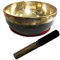 Klangschale aus Nepal ca. 18-19cm ca. 900-1100gr. handgehämmert inkl. Zubehör. 70006