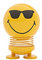 Hoptimist Smiley Cool Wackelfigur & Glücksbringer, Deko Skandinavisch, Wohnzimmer & Schreibtisch Deko, Büro Gadgets, Tolle Kleine Geschenke, 4,5 x 5,6 x 6,6 cm, Small, Gelb