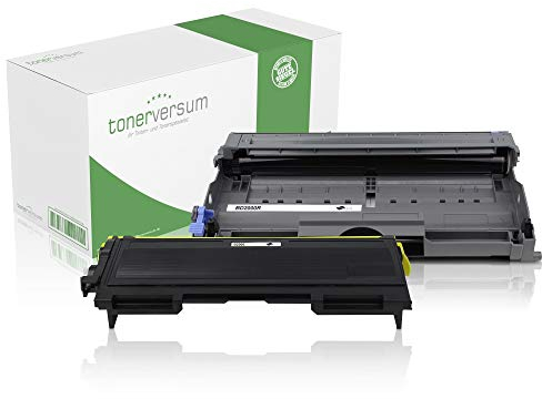 Tonerversum Toner und Trommel kompatibel zu Brother TN-2000 DR-2000 für HL-2030 HL-2040 MFC-7420 MFC-7820n DCP-7010 DCP-7010L Fax 2820 2825 2920 Laserdrucker Spar-Set
