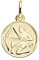 My Gold Damen Kinder Anhänger Sternzeichen Schütze Gold 333 (Ohne Kette) Gelbgold (8 Karat) Ø 12mm Rund Tierkreiszeichen Zodiac round A-06017-G303-Sch