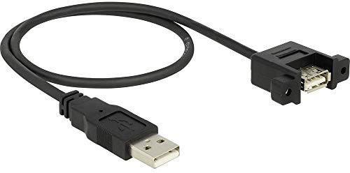Delock 85461 0.5m USB A USB A Männlich Weiblich Schwarz USB Kabel, 85461