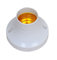 E27 Base Lamp Holder,FINELED E27 Round Plastic Base Screw Light Bulb Lamp Socket Holder White(Without back cover)