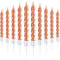 Blulu 50 Pieces Spiral Birthday Candles Metallic Cake Cupcake Candles for Birthday Wedding Party Decorations(Rose Gold)