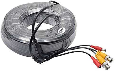 MASO Câble d'alimentation vidéo BNC 5 m-100 m RCA DC pour caméra de vidéosurveillance DVR Kit de système de sécurité 30 m