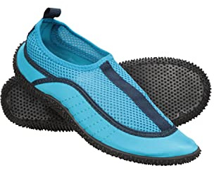 Mountain Warehouse Bermuda Womens Aqua Shoes - Neoprene Design, Mesh Panel, Slip On, Lightweight Swim Footwear - for Spring Summer, Beach Underwater Walking Dark Blue Adult Shoe Size 9