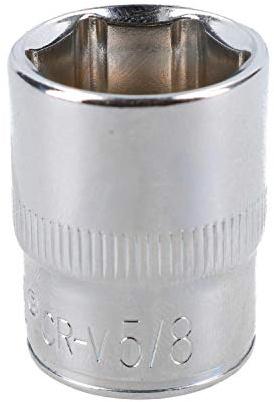 5/8 Imperial 6 Point 3/8 Drive Shallow Socket SAE AF Chrome Vanadium Steel