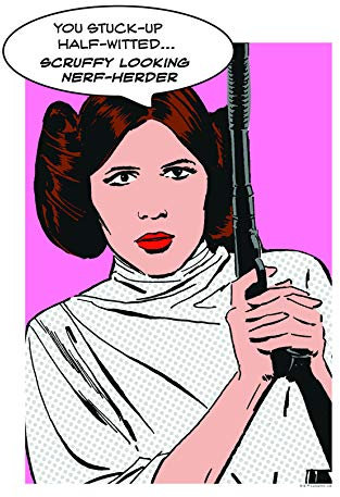Komar Wandbild | Star Wars Classic Comic Quote Leia | Kinderzimmer, Jugendzimmer, Dekoration, Kunstdruck | ohne Rahmen | WB116-30x40 | Größe: 30 x 40 cm (Breite x Höhe)